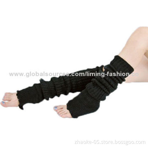 Ladies' Knee High Socks, Knit Crochet Winter Leggings, Fashionable Design